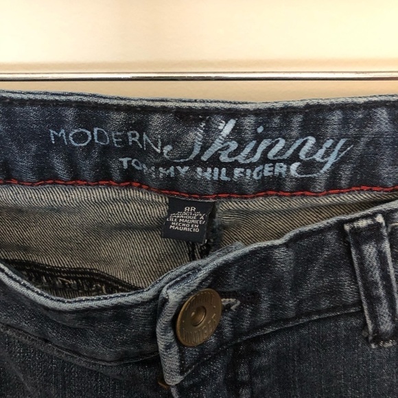Tommy Hilfiger Modern Skinny Dark Wash Straight Leg Jeans. Size 8‎ Regular. EUC. - Picture 2 of 12